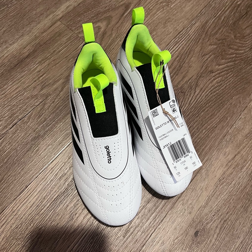 adidas Kids' Goletto IX Laceless Firm Multi Ground Soccer Cleat 12K